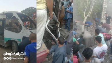 قطار يدهس أتوبيس عمال بشركة ملابس في حلوان