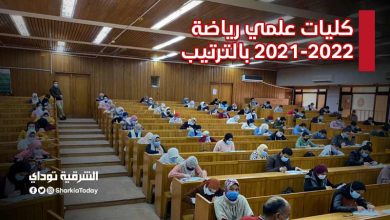 كليات علمي رياضة 2021-2022 بالترتيب