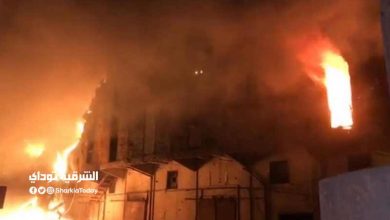 حريق هائل بوحدة إنتاج حيواني بالشرقية