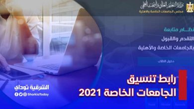 رابط تنسيق الجامعات الخاصة 2021-2022