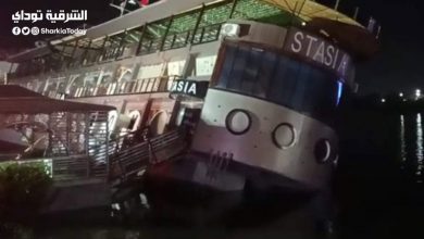 غرق مطعم عائم برواده في النيل