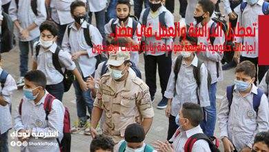 تعطيل الدراسة والعمل في مصر