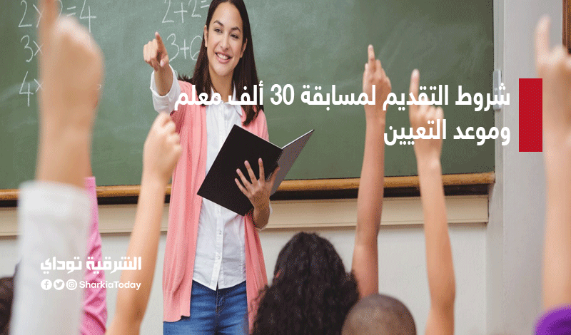 موعد الإعلان عن مسابقة تعيين 30 ألف معلم