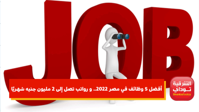 أفضل 5 وظائف في مصر 2022.. و رواتب تصل إلى 2 مليون جنيه شهريًا 6 أفضل 5 وظائف في مصر 2022.. و رواتب تصل إلى 2 مليون جنيه شهريًا