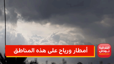 أمطار ورياح على هذه المناطق