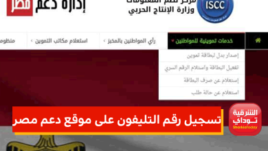 تسجيل رقم التليفون على موقع دعم مصر
