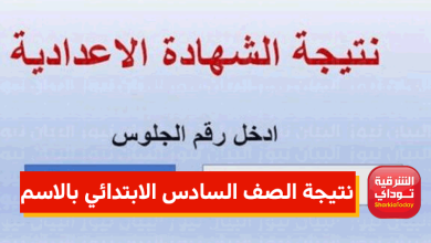 نتيجة السادس الابتدائي 2022 بالاسم