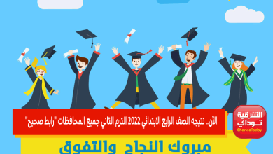 الآن.. نتيجه الصف الرابع الابتدائي 2022 الترم الثاني جميع المحافظات "رابط صحيح" 11 نتيجه الصف الرابع الابتدائي 2022