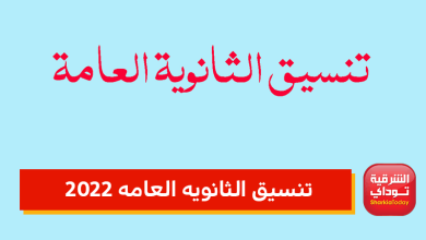 تنسيق الثانوية العامة بالشرقية 2022