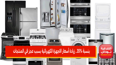 زيادة أسعار الاجهزة الكهربائية