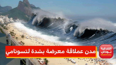 مدن عملاقة معرضة بشدة لتسونامي