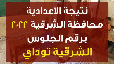 نتيجة الاعدادية محافظة الشرقية 2022