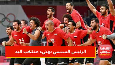 الرئيس السيسي يهنيء منتخب اليد بكأس الأمم الأفريقية 9 الرئيس السيسي يهنيء منتخب اليد