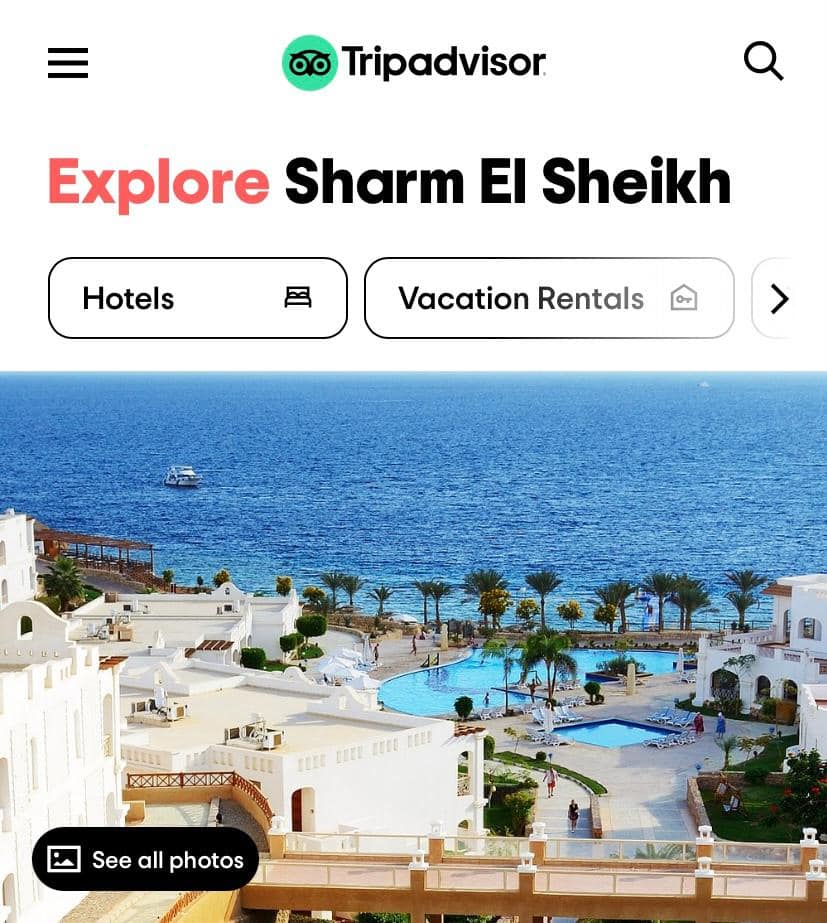 وشرم الشيخ ضمن أفضل 25 مقصد سياحي في العالم لمحبى الشمس الدافئة وفقا لموقع Tripadvisor
